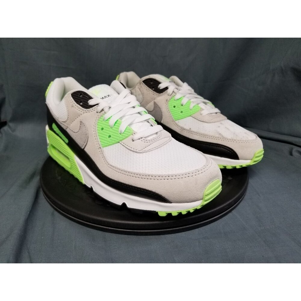 Nike Air Max 90 Sneakers White Volt Mens Size 9.5 Display NEW IN BOX! - Picture 10 of 14